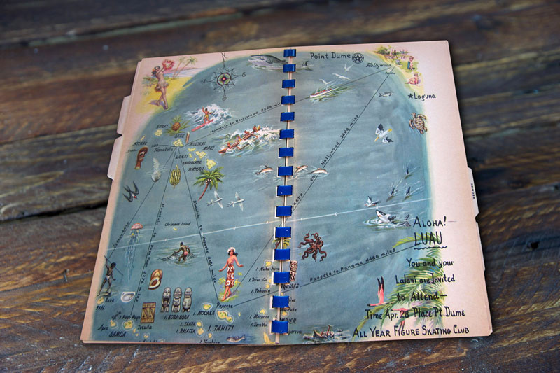 Spievak Barbecue Book with map of Hawaii and Mid-Century Zombie recipe