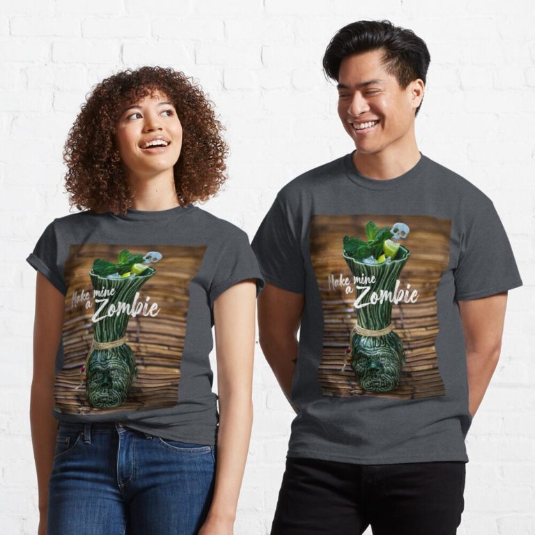 сделай-майн-зомби-тики-коктейль-классическая футболка